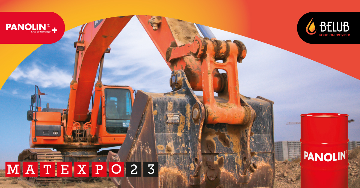 Belub sera présent au salon Matexpo 2023 pour présenter PANOLIN, biolubrifiants hautes performances pour les équipements industriels, les engins et équipements du secteur de la construction.